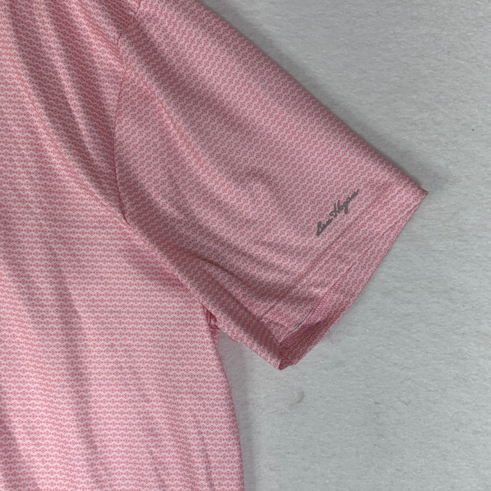Ben Hogan Performance Pink Geometric Print Short Sleeve Golf Polo Shirt Mens 3XL - Picture 4 of 8